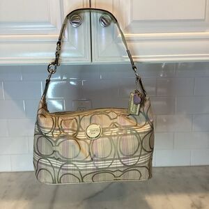 Coach Bag Purse Handbag Pocketbook Hobo F17209 Signature Plaid Bag Multicolor